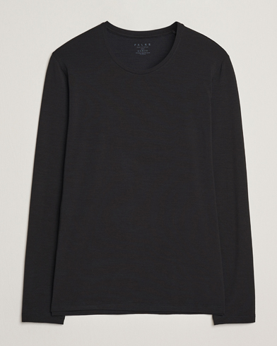 Falke Clima Wool Wool Long Sleeve T-Shirt Black – Sort