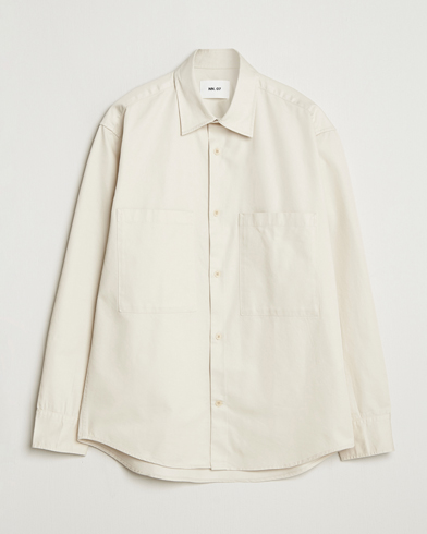 NN07 Freddy Tencel Workwear Shirt Ivory – Hvid