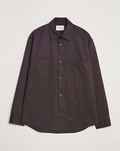 NN07 Freddy Tencel Workwear Shirt Dusky Port – Brun