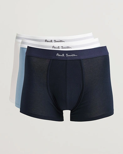 Paul Smith 3-Pack Trunk White/Navy/Light Blue – Blå