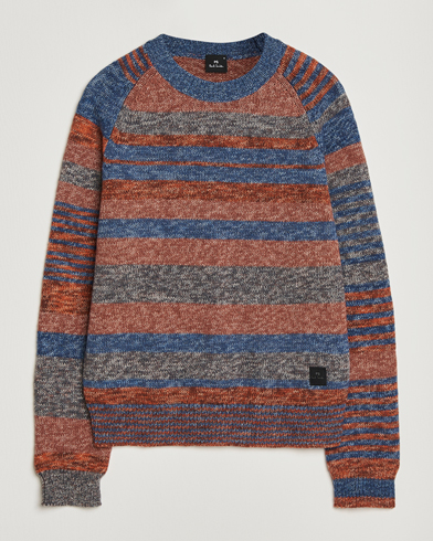 PS Paul Smith Wool Knitted Striped Sweater Red Multi – Flerfarvet