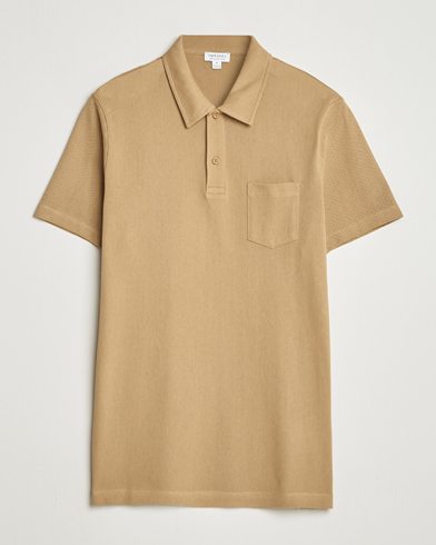 Sunspel Riviera Polo Shirt Tan – Beige