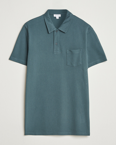 Sunspel Riviera Polo Shirt Dark Petrol – Grøn