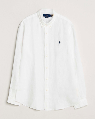 Polo Ralph Lauren Slim Fit Linen Shirt White – Hvid