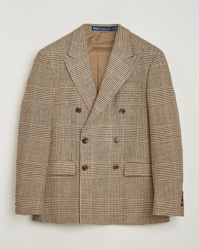 Polo Ralph Lauren DB Wool Prince of Wales Blazer Sand/Brown – Beige