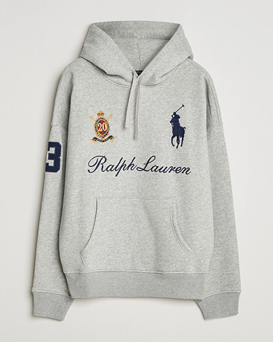 Polo Ralph Lauren Big Pony Hoodie Andover Heather – Grå