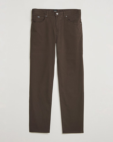 BOSS BLACK Re.Maine Cotton 5-Pocket Pants Dark Brown – Brun