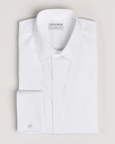 Tiger of Sweden Adley Tuxedo Shirt Pure White – Hvid