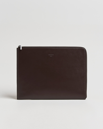 Tiger of Sweden Vitama Leather Portfolio Dark Brown – Brun