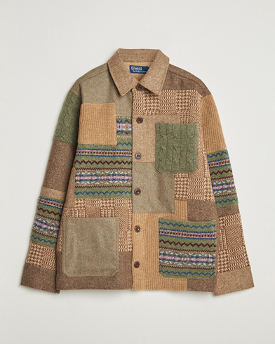 Polo Ralph Lauren Wool Blend Cardigan Tan Multi – Flerfarvet