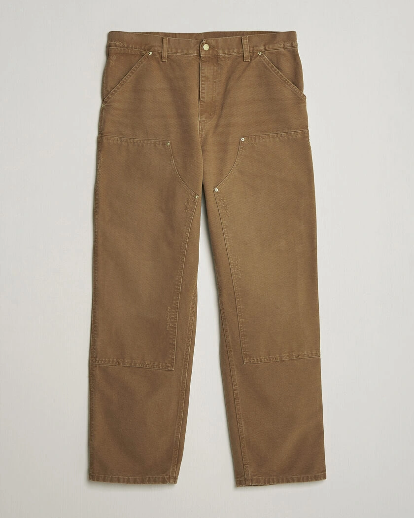 Carhartt WIP Double Knee Pants Hamilton Brown Grind Washed – Brun