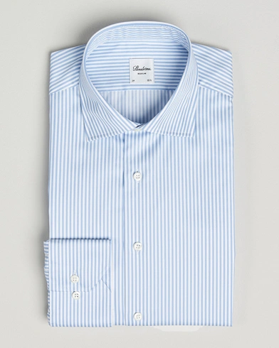 Stenströms Regular Fit Striped Cut Away Shirt Blue/White – Blå