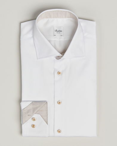 Stenströms Regular Fit Contrast Cotton Shirt White – Hvid
