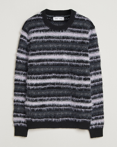Samsøe Samsøe Finnley Striped Knitted Sweater Black Multi – Flerfarvet