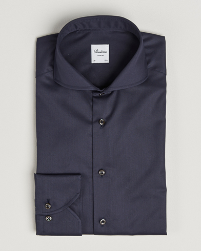 Stenströms Slimline Extreme Cut Away Shirt Navy – Blå