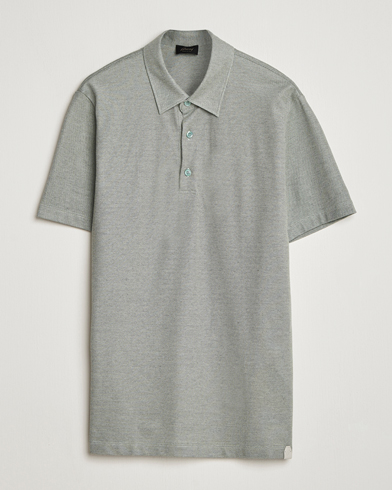Brioni Short Sleeve Cotton Piquet Polo Light Green – Grøn