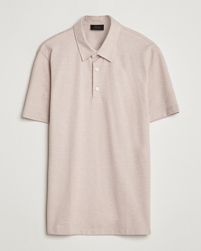 Auralee Wool Rib Knit Skipper Polo Ecru - CareOfCarl.dk