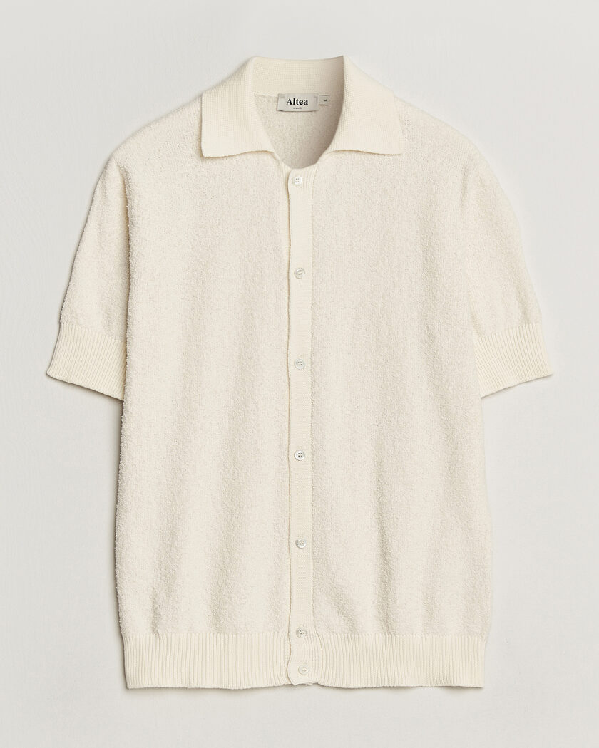 Altea Soft Boucle Resort Shirt Off White – Hvid