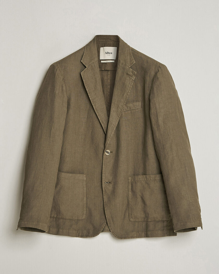 Altea Linen Blazer Military – Grøn