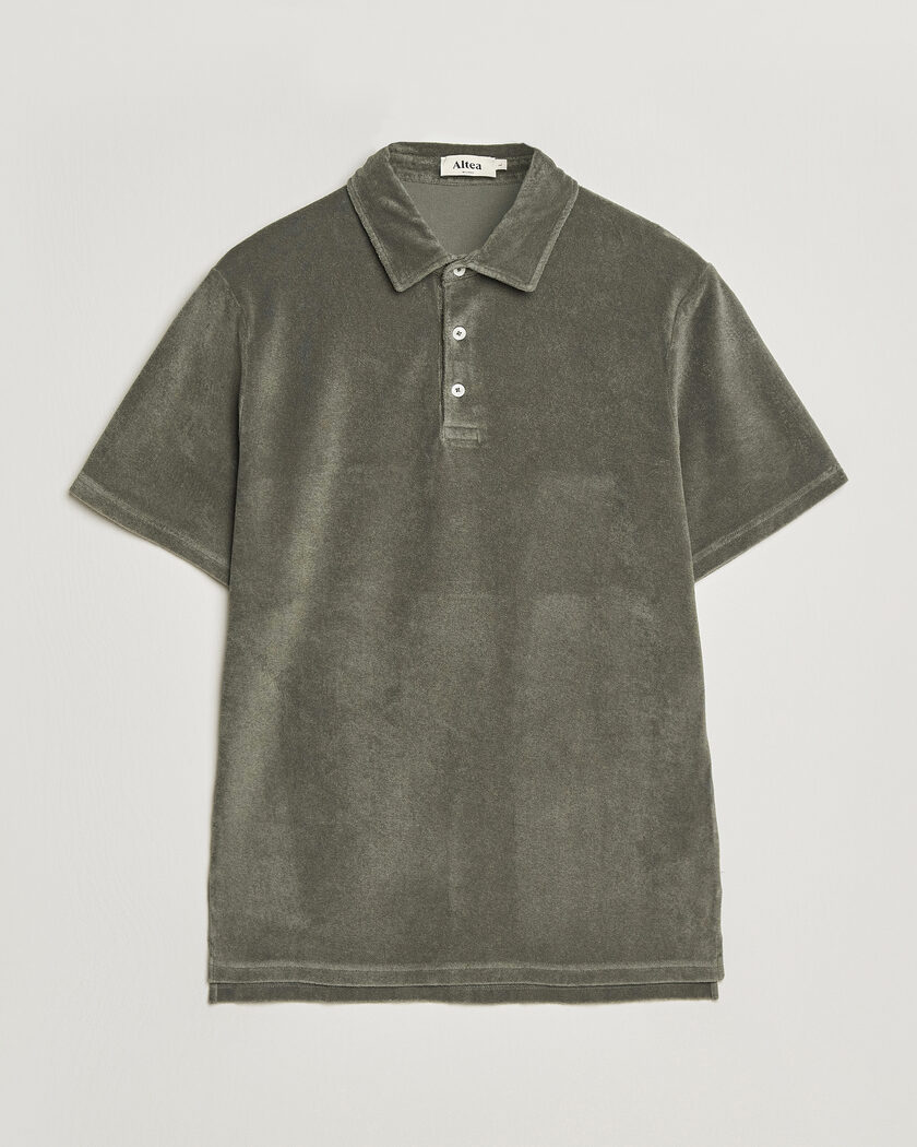 Altea Terry Cotton Polo Olive – Grøn