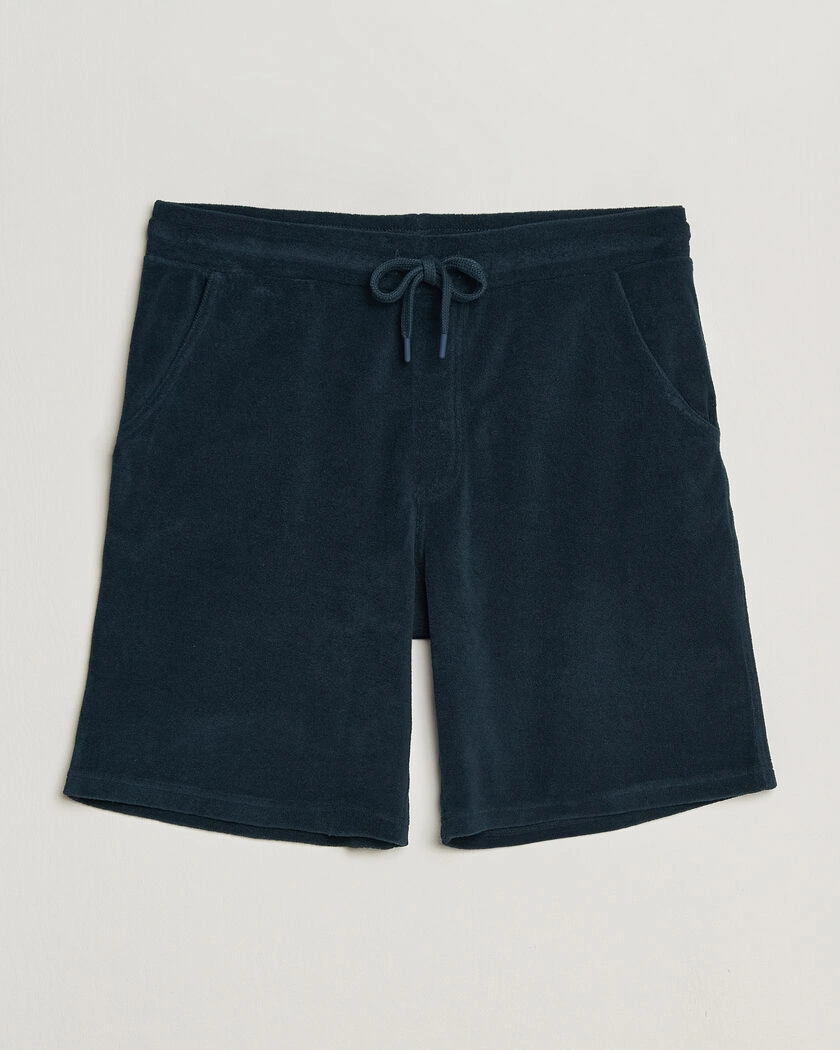 Altea Terry Drawstring Shorts Navy – Blå