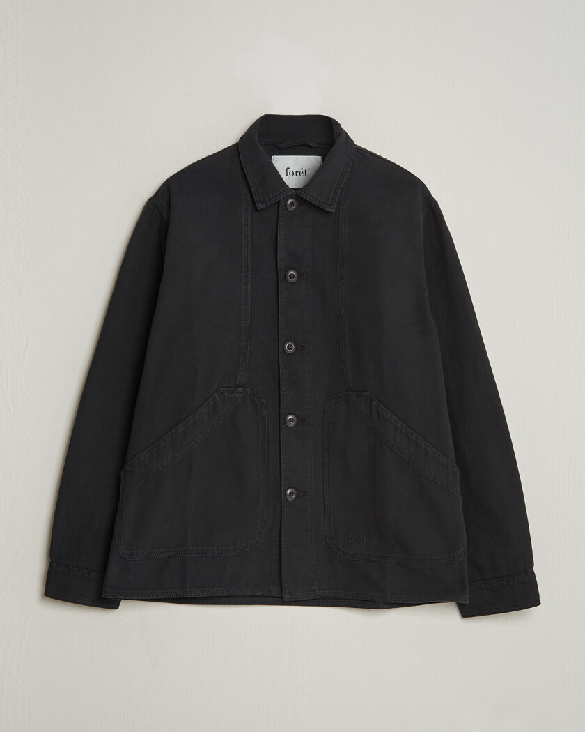 Forét Berry Canvas Overshirt Black – Sort