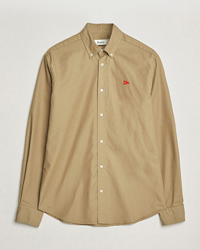 Forét Flag Regular Fit Oxford Shirt Khaki – Brun