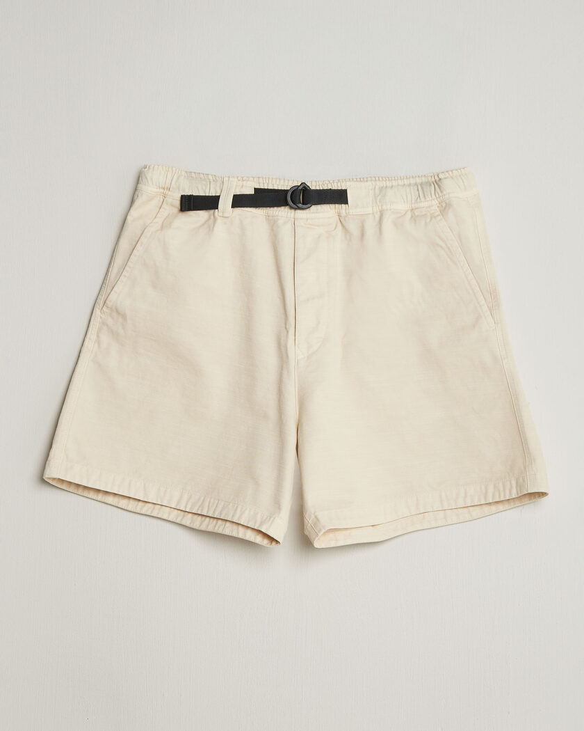 Stone Island Marina Organic Slub Cotton Shorts Ivory – Hvid