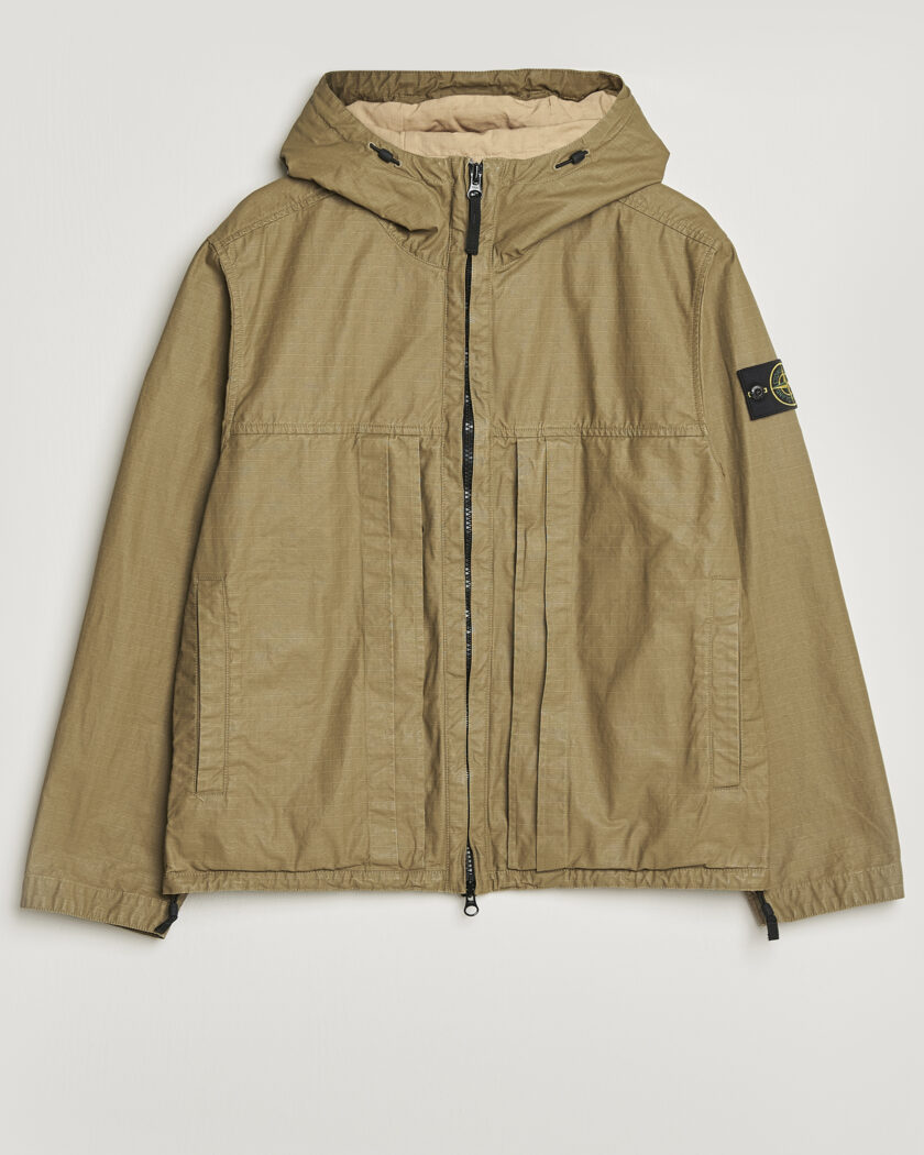 Stone Island Double Coated Cotton Ripstop Jacket Military Green – Grøn