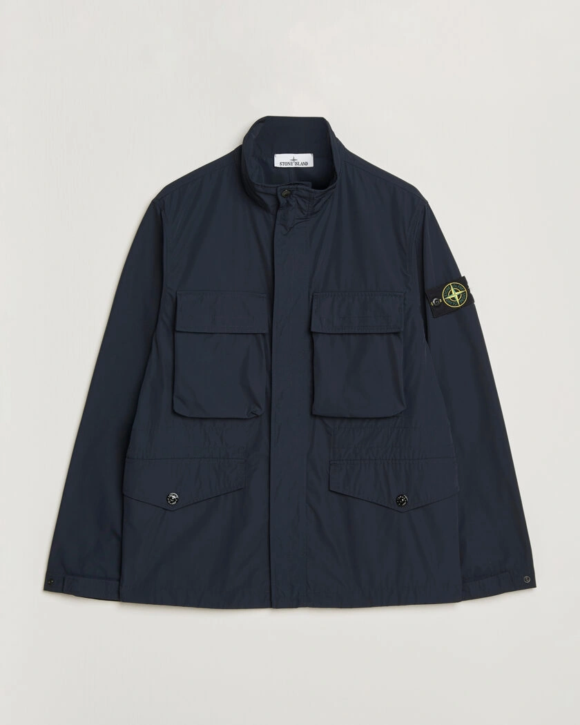 Stone Island Micro Twill Field Jacket Navy – Blå