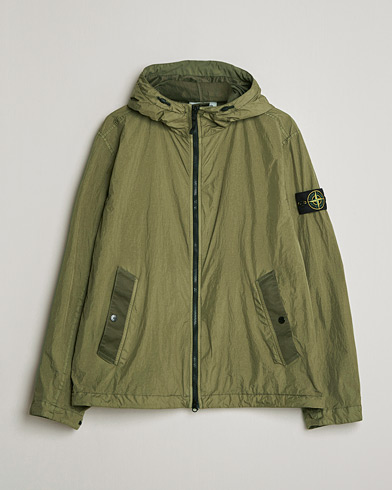 Stone Island Crinkle Reps Padded Hood Jacket Military Green – Grøn