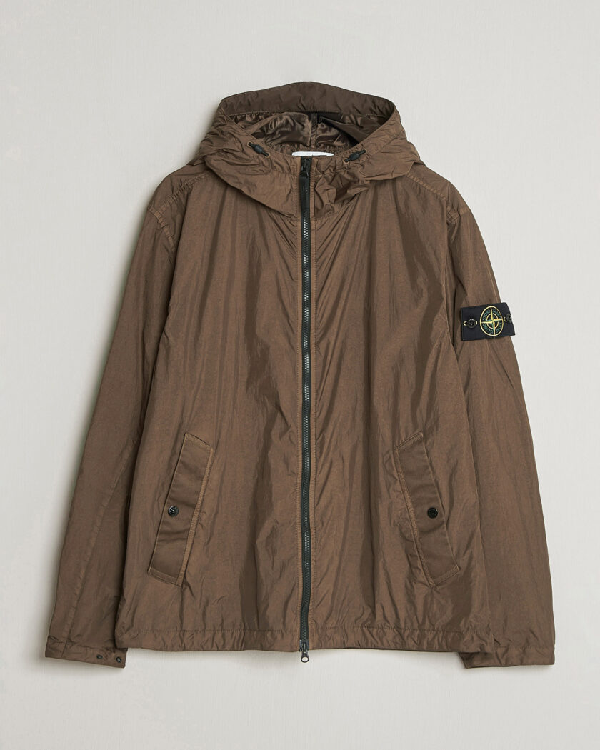 Stone Island Crinkle Reps Padded Hood Jacket Umber – Brun