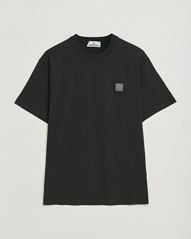 Stone Island Organic Cotton Fissato Effect T-Shirt Black – Sort