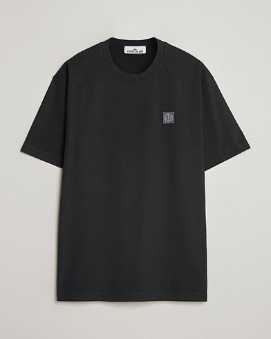 Stone Island Combed Organic Cotton T-Shirt Black – Sort