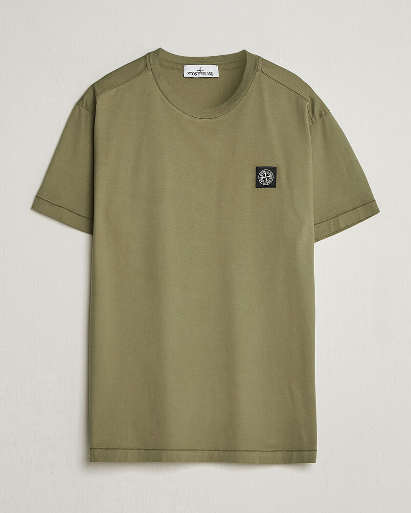 Stone Island Garment Dyed Cotton Jersey T-Shirt Military Green – Grøn
