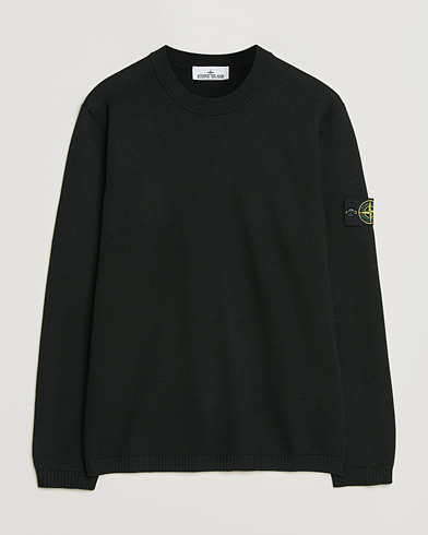 Stone Island Micro Stitch Soft Organic Cotton Crewneck Black – Sort