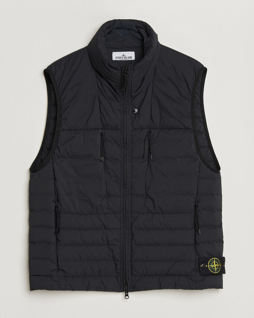 Stone Island Nylon Down Vest Black – Sort