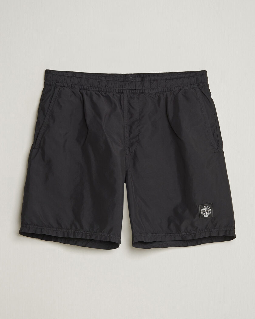 Stone Island Brushed Nylon Swimshorts Black – Sort