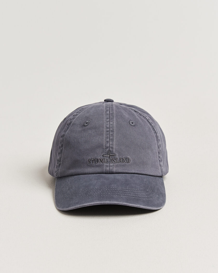 Stone Island Cotton Gabardine Cap Blue/Grey – Blå