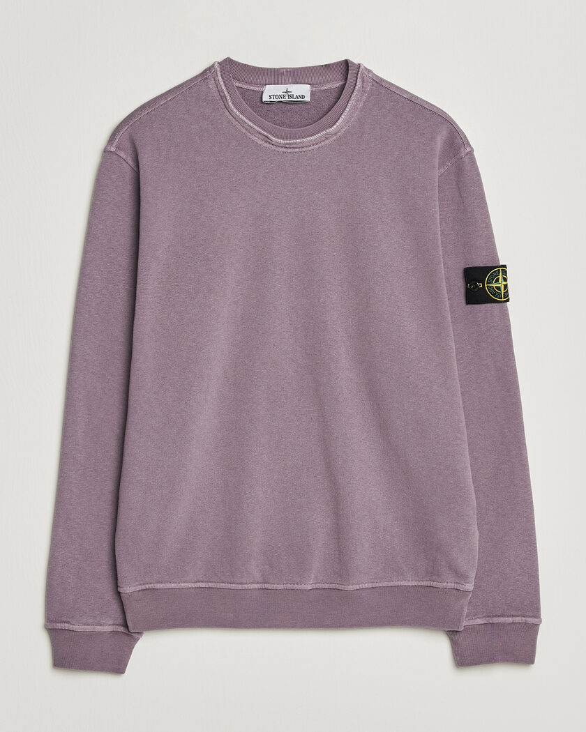 Stone Island Old Dyed Cotton Sweatshirt Purple Grey – Lilla