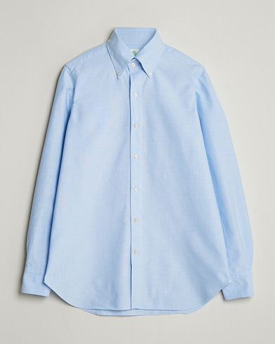 Finamore Napoli Gaeta Oxford Button Down Shirt Light Blue – Blå
