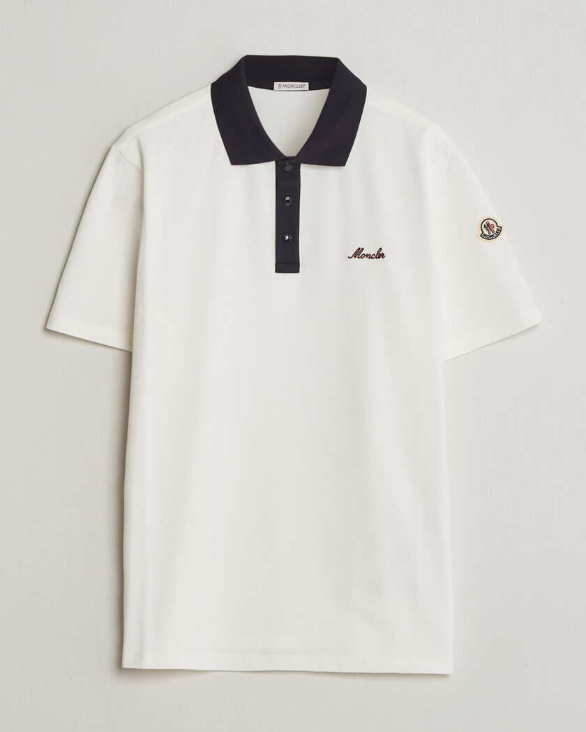 Moncler Signature Logo Polo Off White – Hvid