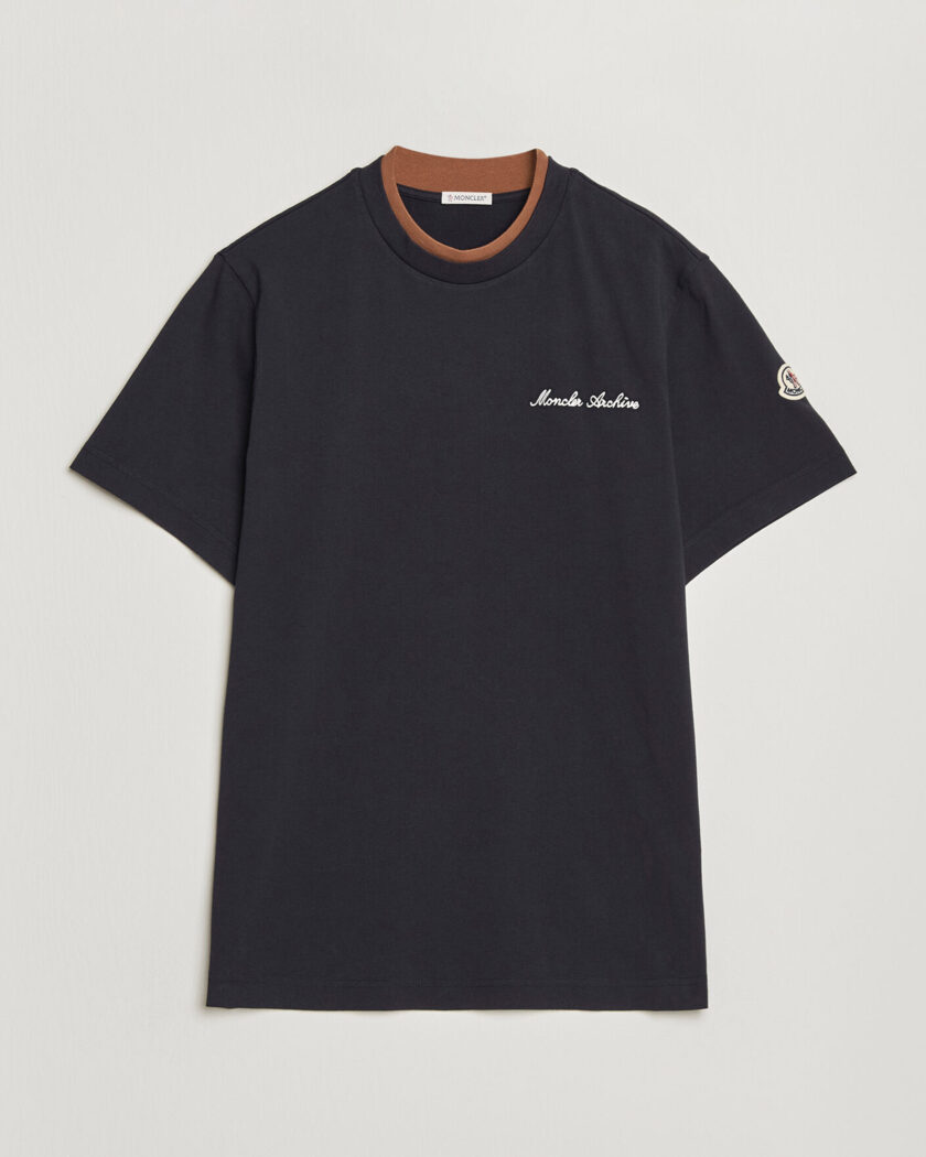 Moncler Signature Logo T-Shirt Navy – Blå