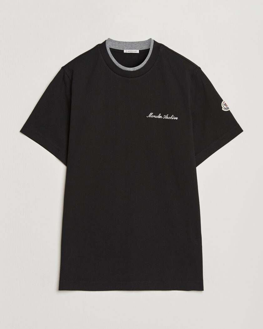Moncler Signature Logo T-Shirt Black – Sort