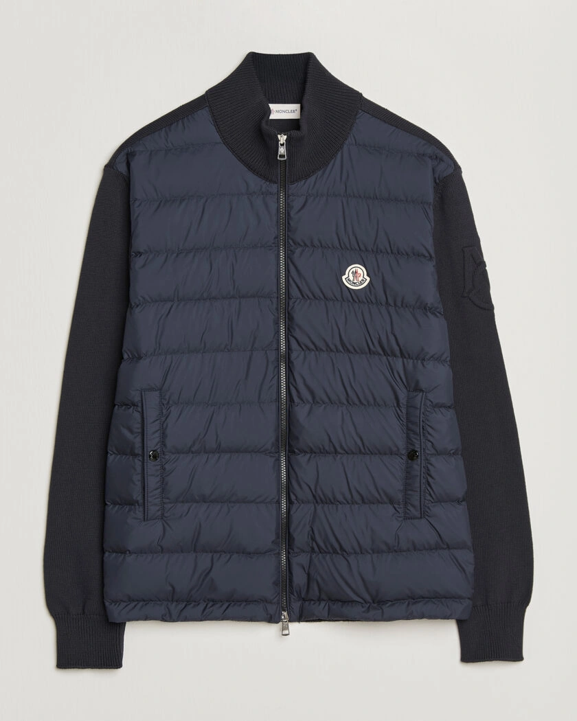 Moncler Hybrid Zip Cardigan Navy – Blå