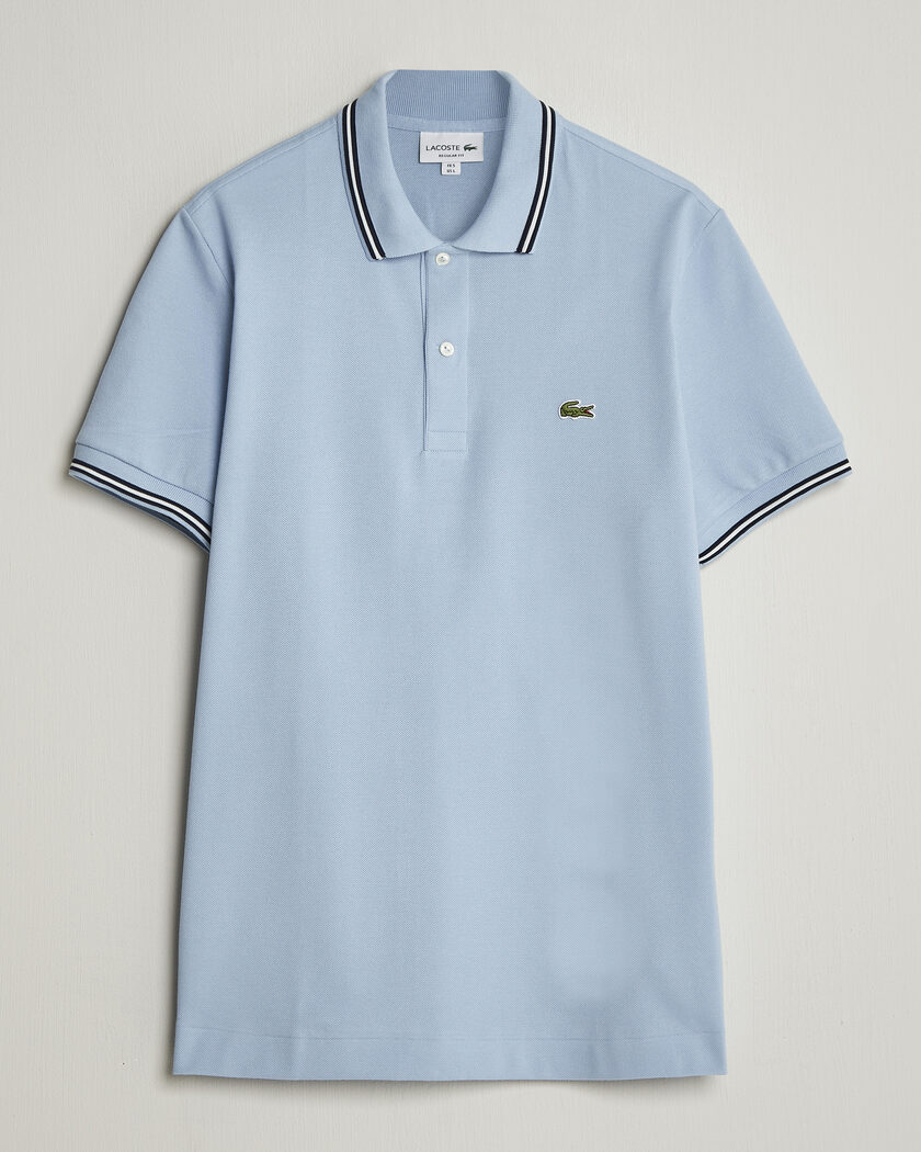 Lacoste Original Tipped Polo Piké Chambray – Blå