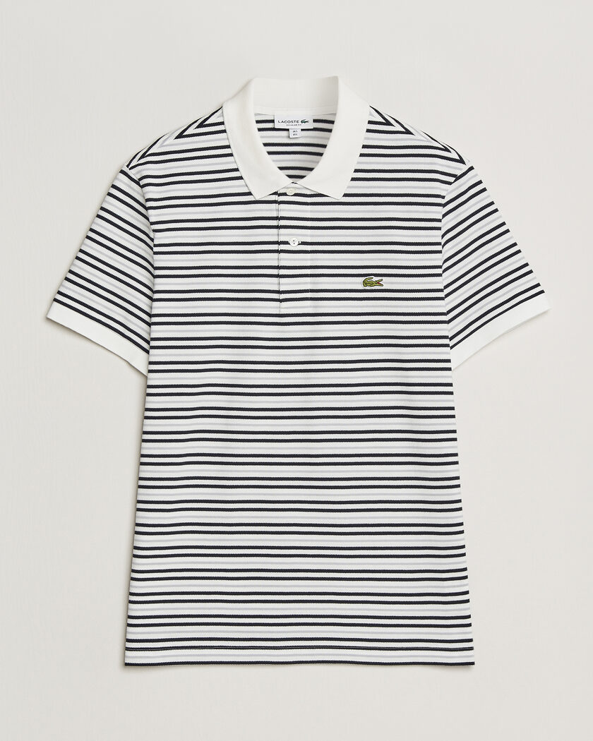 Lacoste Original Striped Polo Piké Blackbird/Flour – Flerfarvet