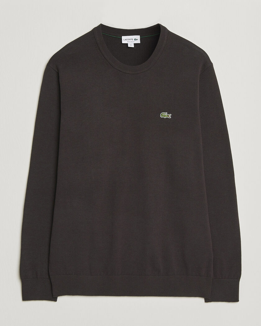 Lacoste Cotton Knitted Sweater Buffalo Brown – Brun