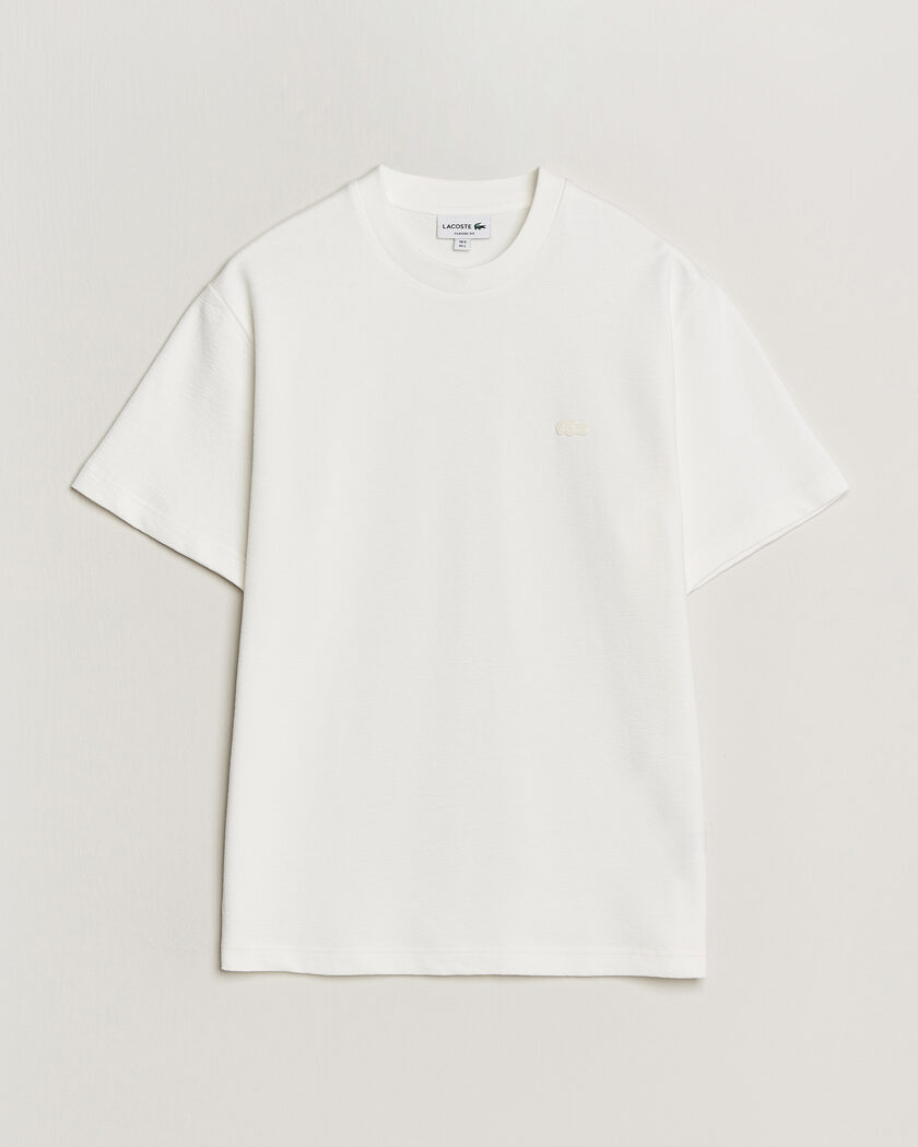 Lacoste Textured Cotton T-Shirt Flour – Hvid