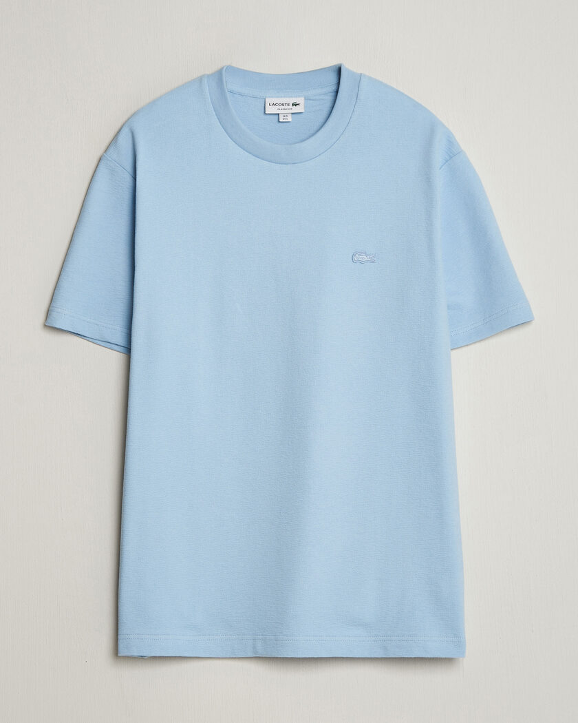Lacoste Textured Cotton T-Shirt Light Blue – Blå